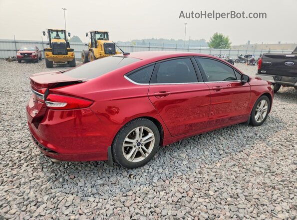 3FA6P0HD0JR230027 2018 FORD FUSION Red Rear right