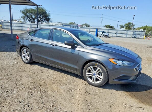 3FA6P0HD0JR232666 2018 FORD FUSION Gray Przód prawy