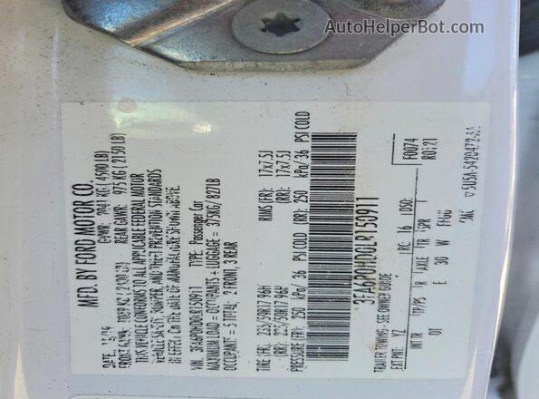 3FA6P0HD0LR150911 2020 FORD FUSION White Engine compartment view