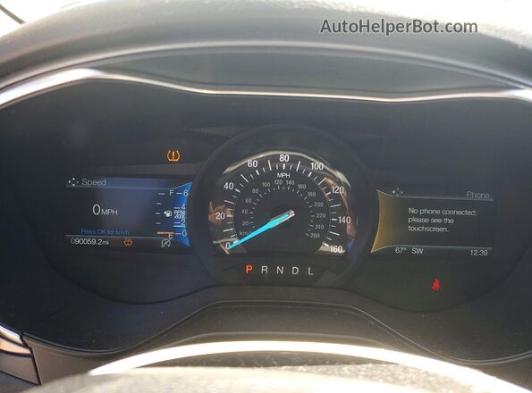 3FA6P0HD0LR150911 2020 FORD FUSION White Instrument cluster view