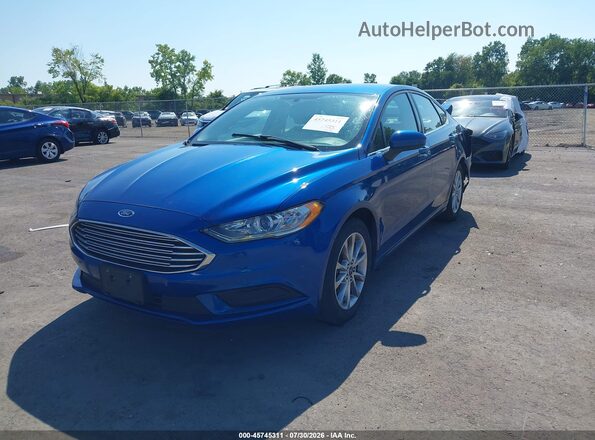 3FA6P0HD1HR251012 2017 FORD FUSION Синий Передняя левая четверть