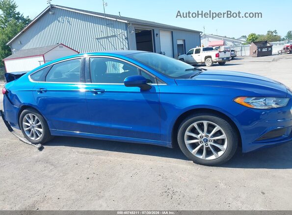 3FA6P0HD1HR251012 2017 FORD FUSION Синий Вид задней части салона