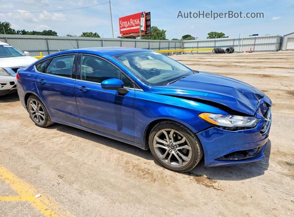 3FA6P0HD1HR338263 2017 FORD FUSION Blue Front right