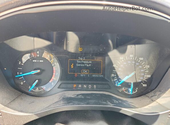 3FA6P0HD1HR338263 2017 FORD FUSION Blue Instrument cluster view