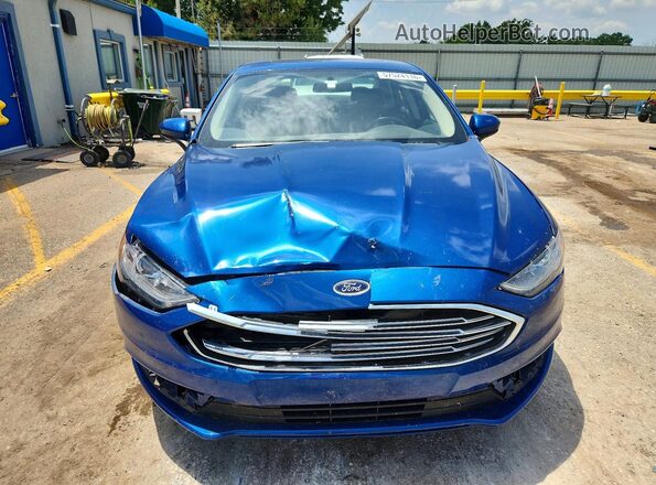 3FA6P0HD1HR338263 2017 FORD FUSION Blue Front view