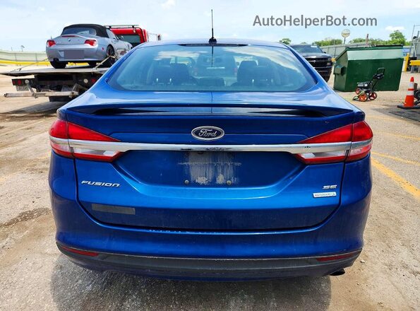 3FA6P0HD1HR338263 2017 FORD FUSION Blue Rear view