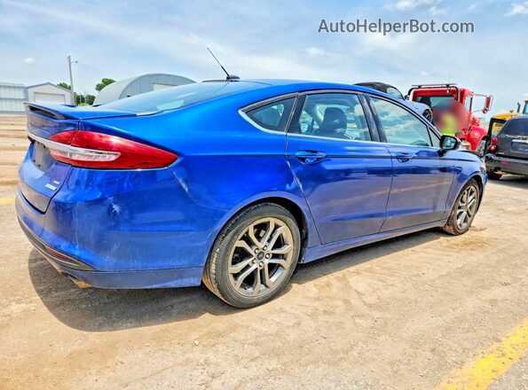 3FA6P0HD1HR338263 2017 FORD FUSION Blue Rear right