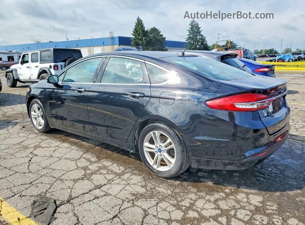 3FA6P0HD1JR144662 2018 FORD FUSION Black უკანა მარცხენა