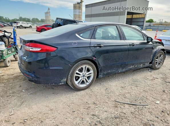3FA6P0HD1JR145956 2018 FORD FUSION Black Tył prawy
