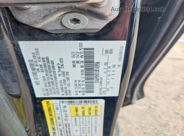 3FA6P0HD1JR145956 2018 FORD FUSION Black Widok naklejki z numerem VIN