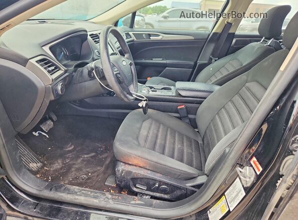 3FA6P0HD1JR145956 2018 FORD FUSION Black Widok wnętrza z przodu
