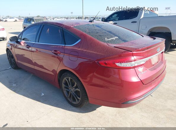 3FA6P0HD1JR252862 2018 FORD FUSION Red Задня ліва чверть