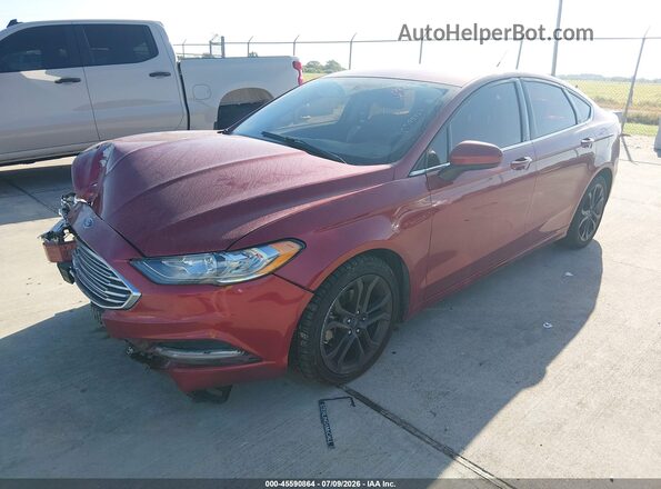 3FA6P0HD1JR252862 2018 FORD FUSION Red Передня ліва чверть