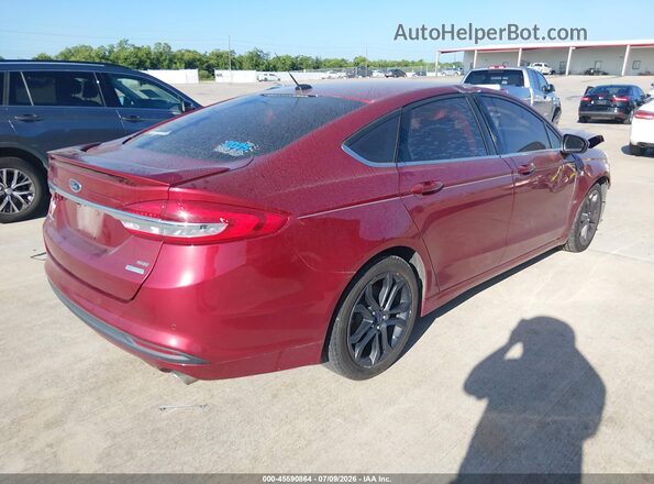 3FA6P0HD1JR252862 2018 FORD FUSION Red Задня права чверть