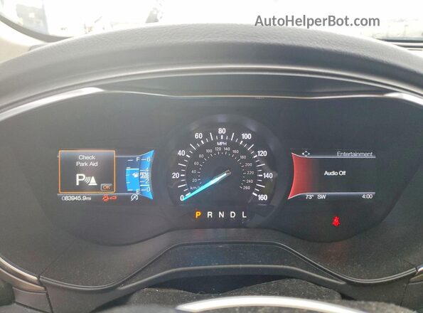 3FA6P0HD1LR119778 2020 FORD FUSION Black Instrument cluster view