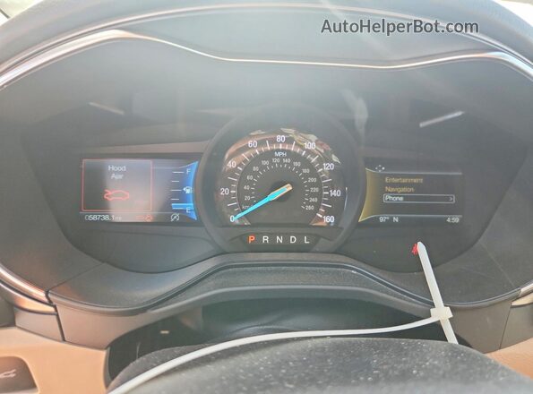 3FA6P0HD1LR222487 2020 FORD FUSION White Instrument cluster view