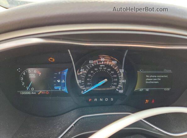 3FA6P0HD2GR314455 2016 FORD FUSION Black Instrument cluster view