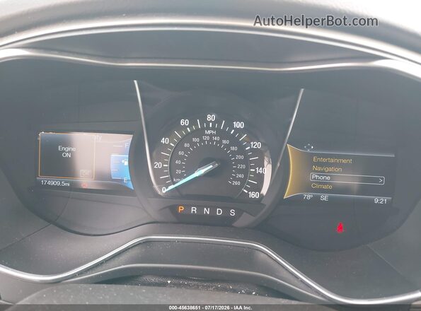 3FA6P0HD2GR325231 2016 FORD FUSION Black Widok tylnych siedzeń