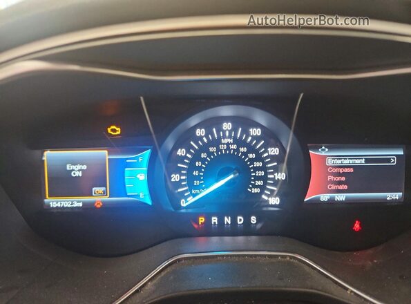 3FA6P0HD2GR366510 2016 FORD FUSION Gray Widok zestawu wskaźników