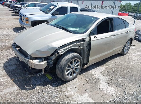 3FA6P0HD2HR348266 2017 FORD FUSION Beige Առջևի ձախ երեք քառորդ տեսարան