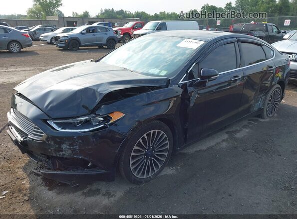 3FA6P0HD2JR135159 2018 FORD FUSION Black Przód lewy