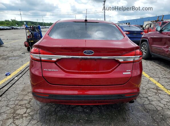 3FA6P0HD2JR259724 2018 FORD FUSION Red Widok z tyłu