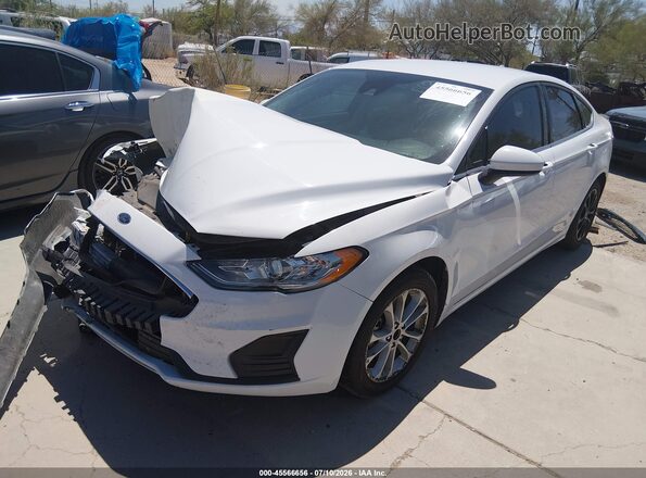 3FA6P0HD2LR154605 2020 FORD FUSION White Առջևի ձախ երեք քառորդ տեսարան