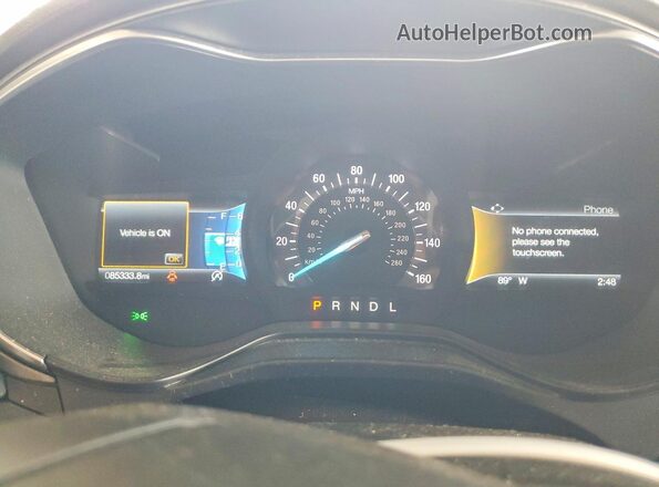 3FA6P0HD2LR225902 2020 FORD FUSION Silver Instrument cluster view