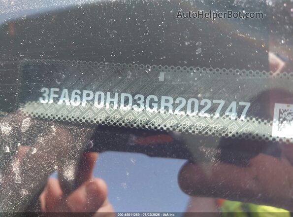 3FA6P0HD3GR202747 2016 FORD FUSION Gray Вид підкапотного простору