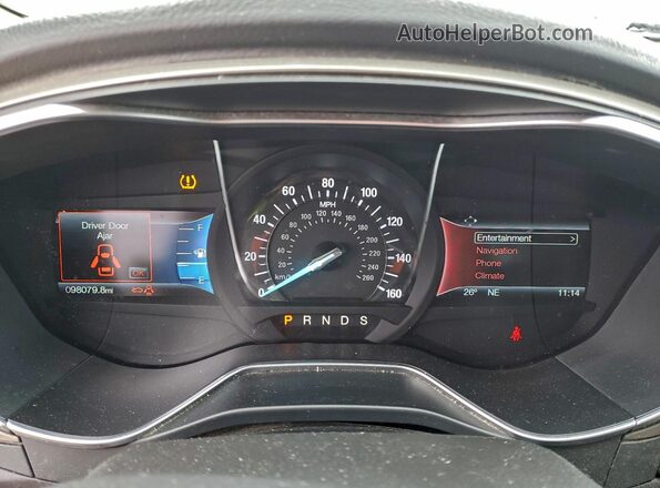 3FA6P0HD3GR265203 2016 FORD FUSION Black Widok zestawu wskaźników