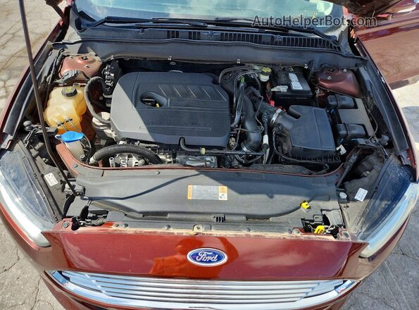 3FA6P0HD3GR322855 2016 FORD FUSION Maroon Вид задньої частини салону