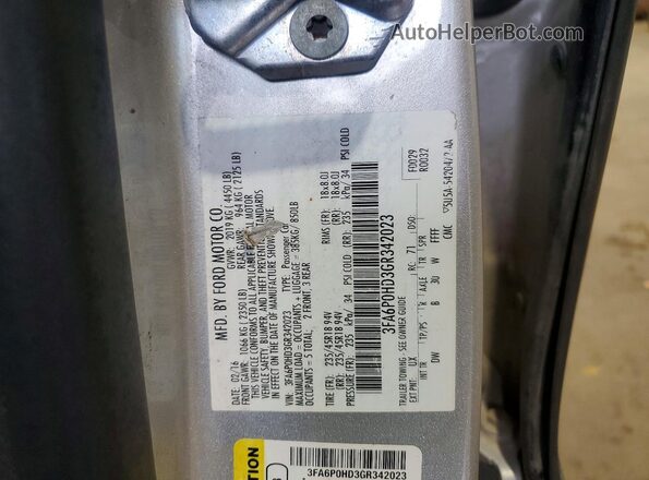 3FA6P0HD3GR342023 2016 FORD FUSION Silver Вид підкапотного простору