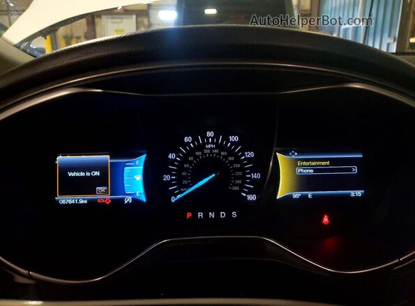3FA6P0HD3HR170531 2017 FORD FUSION White Вид щитка приладів