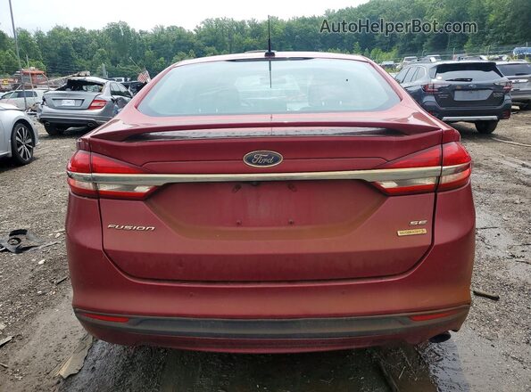 3FA6P0HD3HR175972 2017 FORD FUSION Red Հետևի տեսք