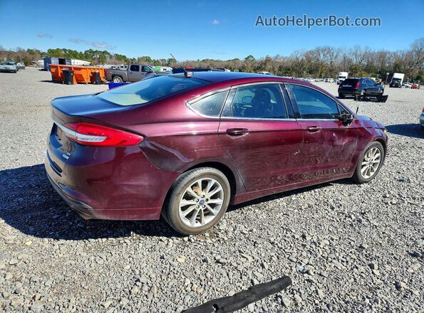 3FA6P0HD3HR247821 2017 FORD FUSION Burgundy უკანა მარჯვენა