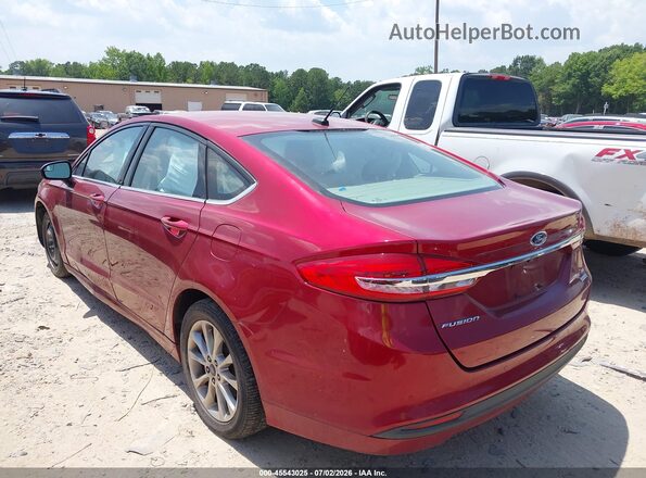 3FA6P0HD3HR249911 2017 FORD FUSION Red Հետևի ձախ