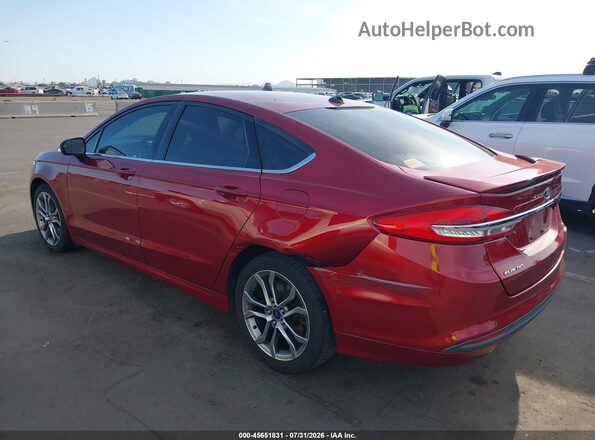 3FA6P0HD3HR309198 2017 FORD FUSION Красный Задняя левая четверть