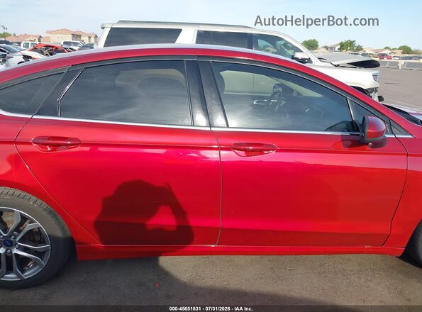 3FA6P0HD3HR309198 2017 FORD FUSION Красный Вид задней части салона