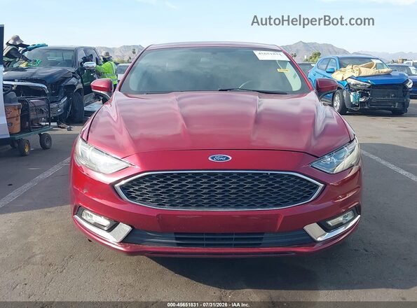3FA6P0HD3HR309198 2017 FORD FUSION Красный Вид щитка приборов