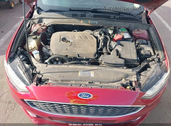 3FA6P0HD3HR309198 2017 FORD FUSION Красный Вид сзади