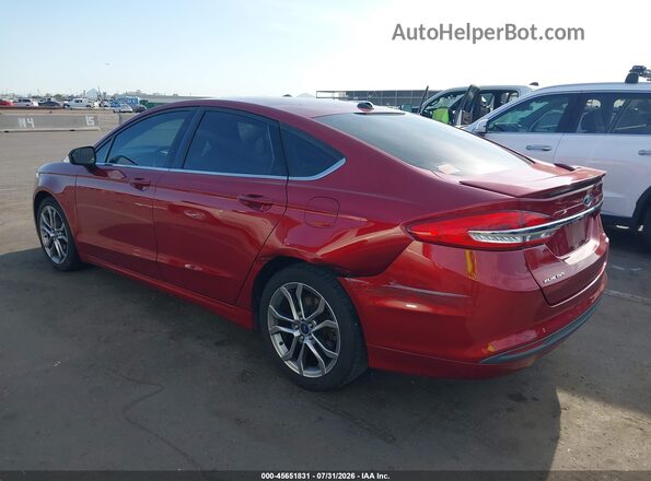 3FA6P0HD3HR309198 2017 FORD FUSION Красный Вид спереди