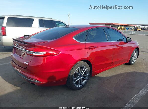 3FA6P0HD3HR309198 2017 FORD FUSION Красный Задняя правая четверть