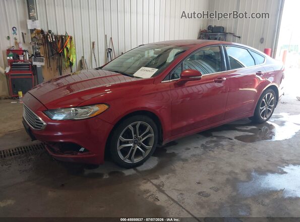3FA6P0HD3HR378697 2017 FORD FUSION Red Przód lewy