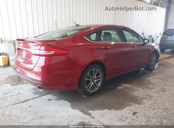 3FA6P0HD3HR378697 2017 FORD FUSION Red Tył prawy
