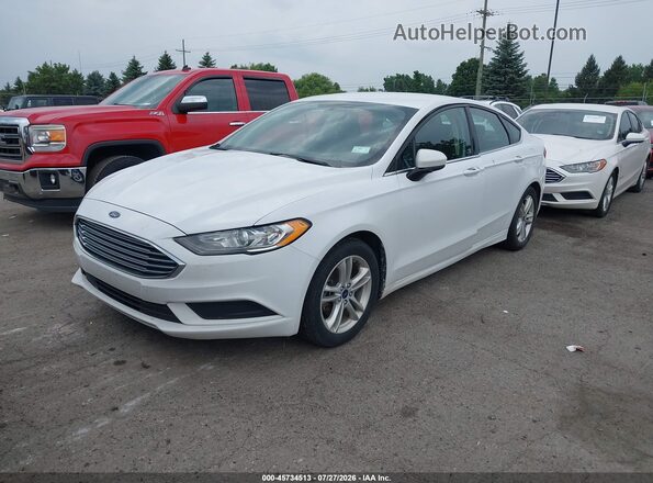 3FA6P0HD3JR284325 2018 FORD FUSION Белый Передняя левая четверть