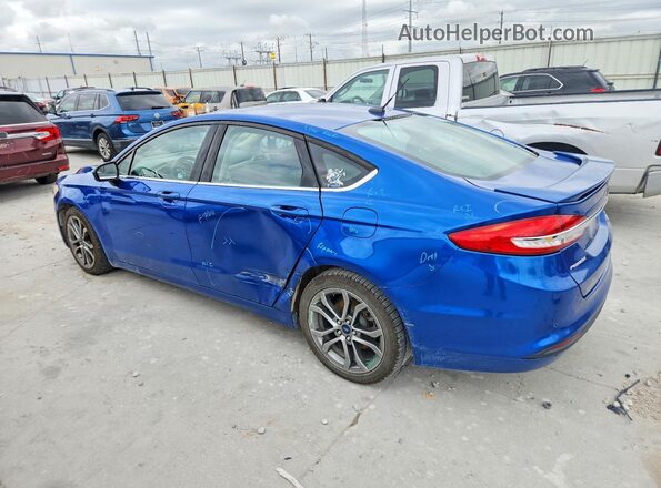 3FA6P0HD4HR214682 2017 FORD FUSION Blue Tył lewy