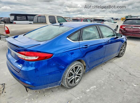 3FA6P0HD4HR214682 2017 FORD FUSION Blue Tył prawy