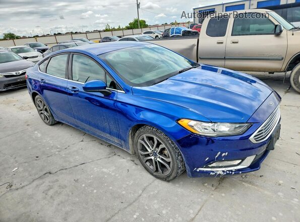 3FA6P0HD4HR214682 2017 FORD FUSION Blue Przód prawy