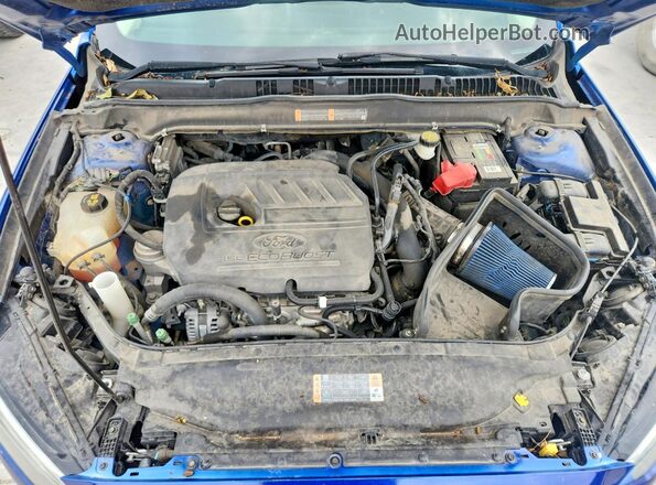 3FA6P0HD4HR214682 2017 FORD FUSION Blue Widok wnętrza z tyłu