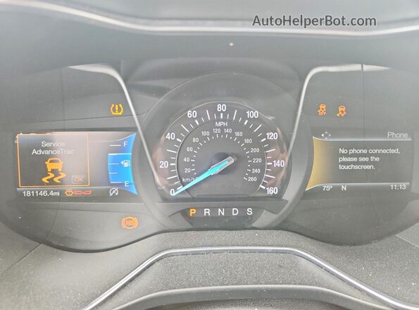 3FA6P0HD4HR214682 2017 FORD FUSION Blue Widok zestawu wskaźników